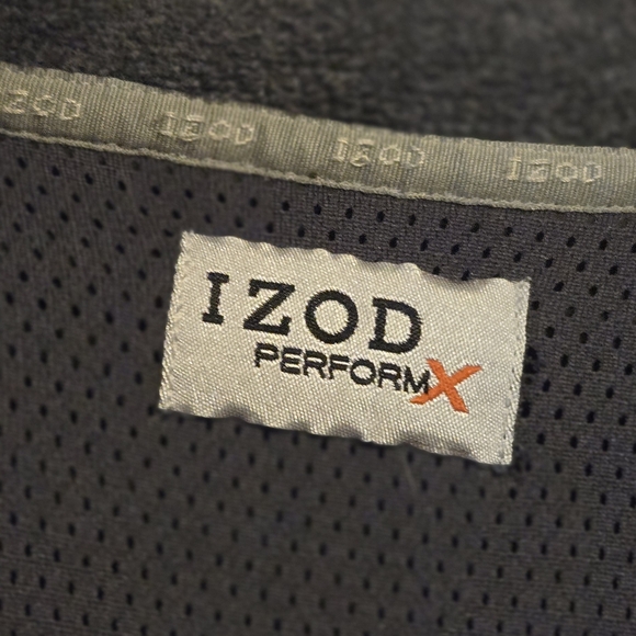 Izod Men's Zip Up Sweater in Dark Olive - Picture 7 of 11